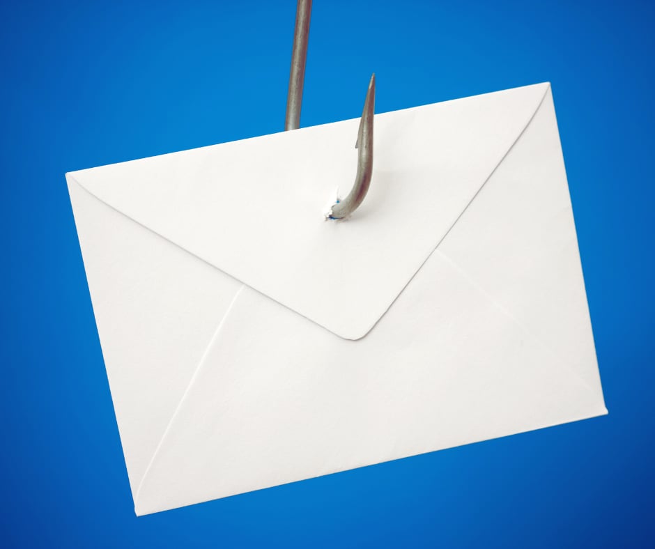 Phishing email warning illustration, highlighting phishing protection for Carlisle and Cumbria businesses.